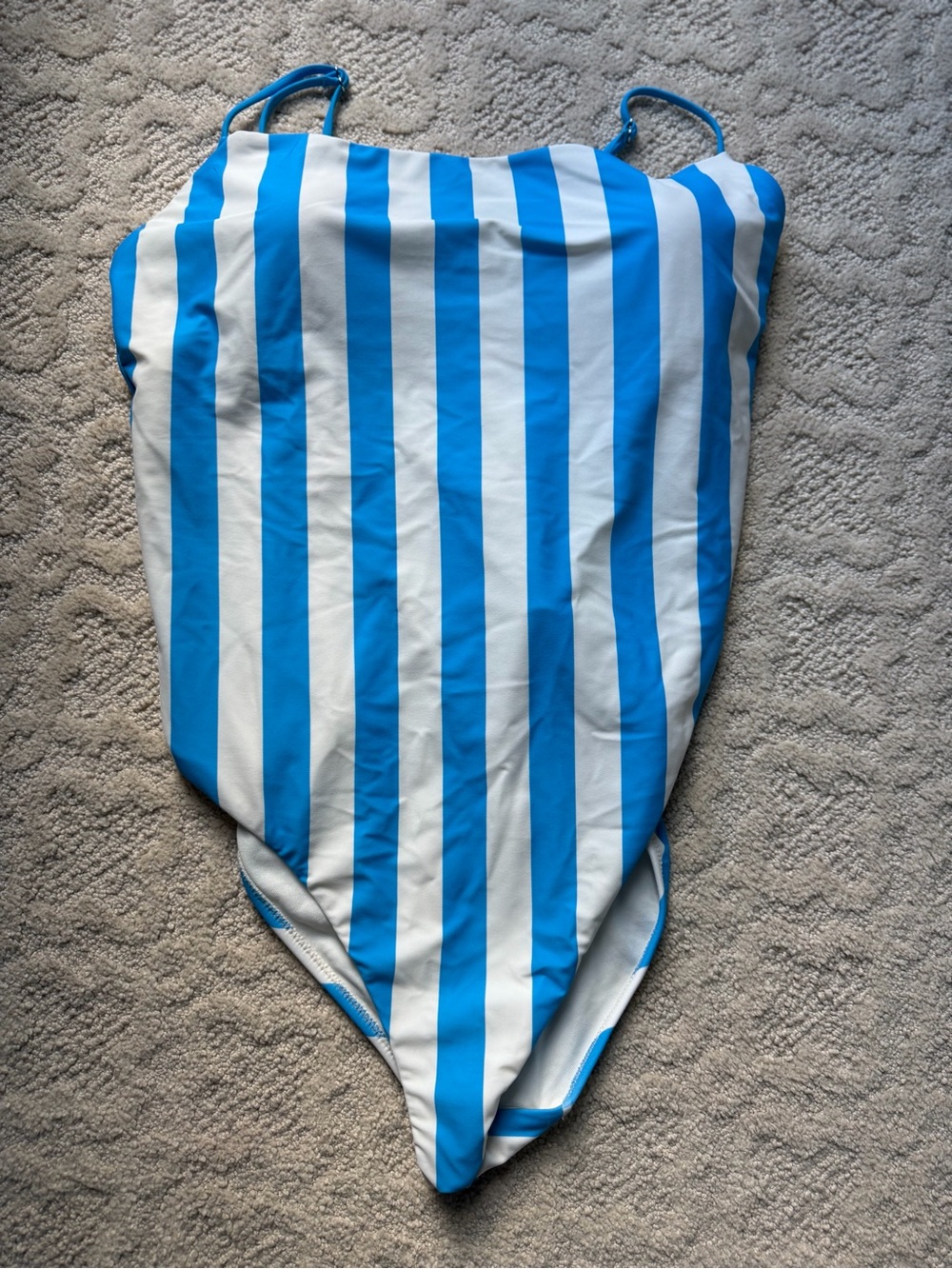 Shade & Shore Blue and White Striped One-Piece